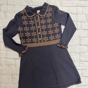 Stylish Blue and Tan Kids Dress
